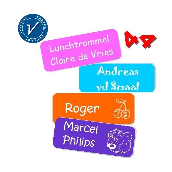 Architectuur buis zag Small Lunchbox Name Labels Stickers LABEL&CO