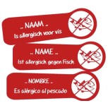 Allergy Name Labels Fish