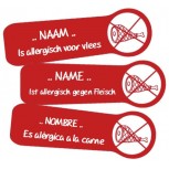 Allergy Name Labels Meat