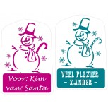 Snowman Labels 9 pcs