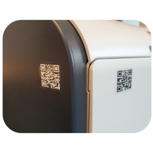 QR Code labels 30x30mm - transparent