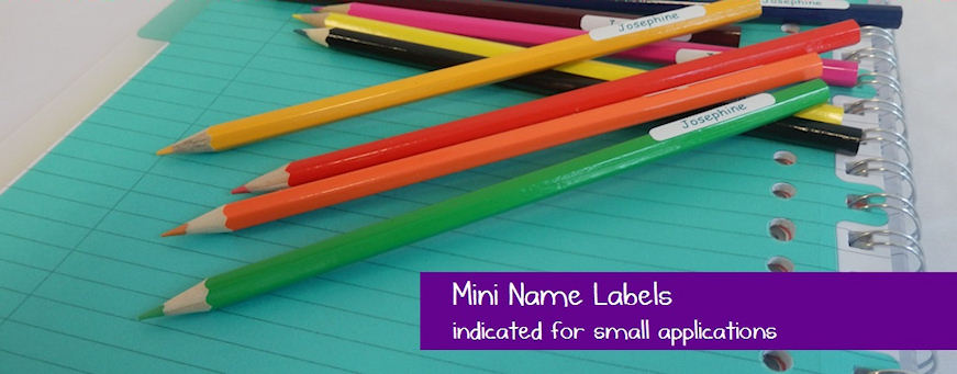 Textile namestickers and sewing namelabels for children