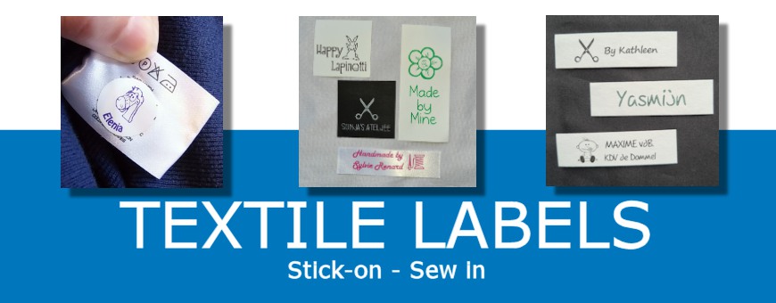 Easy sewin textile labels, strong and washproof